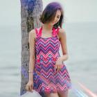 Patterned Halter Bikini Set