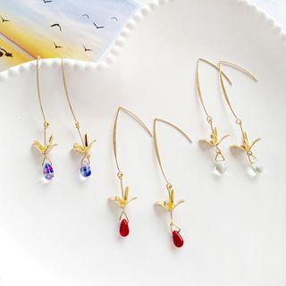 Origami Crane Dangle Earring