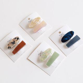 Set Of 2: Patterned Hair Clip