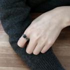 Black Onyx Open Ring As Figure - One Size