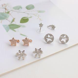 Rhinestone Star / Snowflake Earring