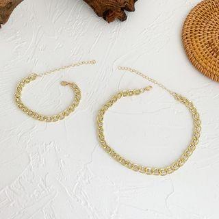 Rhinestone Alloy Choker 1 Pc - Rhinestone Alloy Choker - Gold - One Size