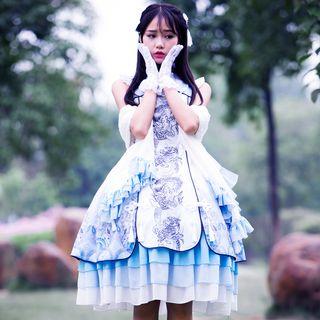 Sleeveless A-line Lolita Dress
