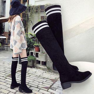Striped Over The Knee Boots