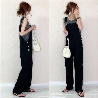 Straight Leg Jumper Pants Black - One Size
