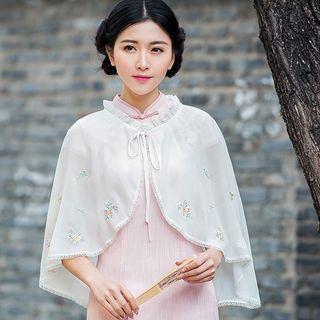 Embroidered Cape Jacket