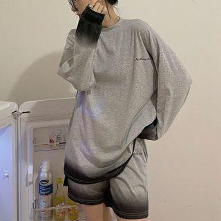 Long-sleeve Gradient T-shirt / Shorts