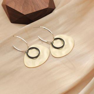 Hoop Earring 1 Pair - 925 Silver - Gold - One Size