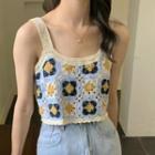 Embroidered Knit Knit Tank Top