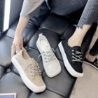 Square Toe Lace Sneakers