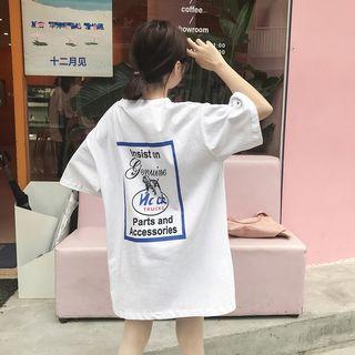 Dog Printed Short-sleeve T-shirt Dress
