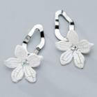 925 Sterling Silver Flower Dangle Earring 1 Pair - S925 Silver - One Size