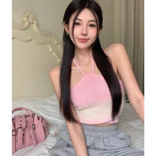 Gradient Knit Halter Top