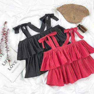 Bow Tiered Sleeveless Top