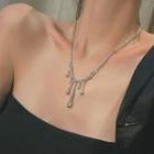 Melting Pendant Alloy Necklace Necklace - Silver - One Size