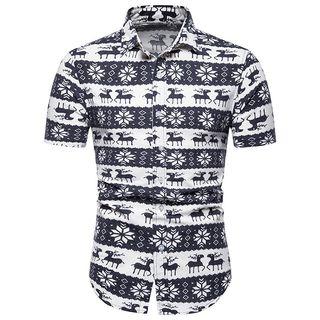 Short-sleeve Deer Print Shirt
