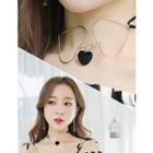 Heart Faux-leather Choker