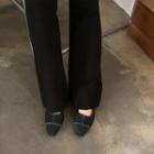 Stitch-trim Sling-back Flats