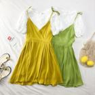 Set: Loose-fit T-shirt + Sleeveless A-line Dress