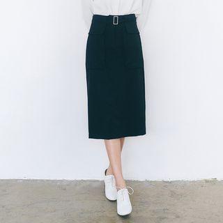 Midi Skirt With Sash