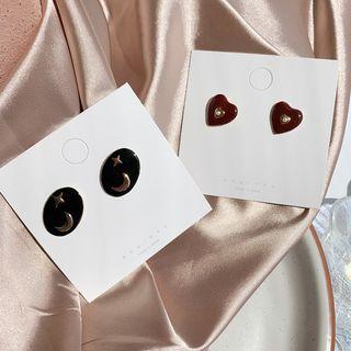 Retro Moon & Star / Heart Earring