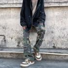 Chained Camouflage Print Pants