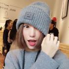 Applique Ribbed Beanie