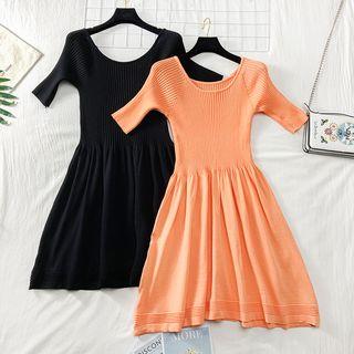 Light Knit A-line Dress