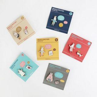 Romane - Set Of 2: Brooches