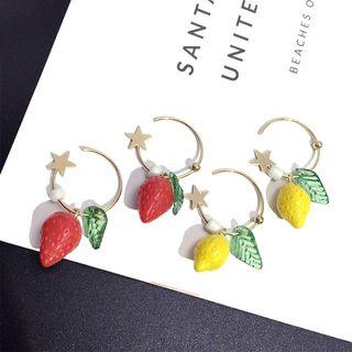 Strawberry / Lemon Alloy Star Dangle Earring