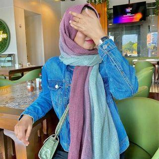 Fringed Color Block Shawl