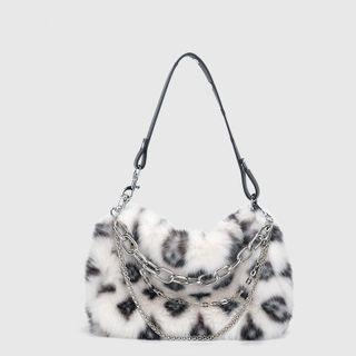 Leopard Furry Shoulder Bag