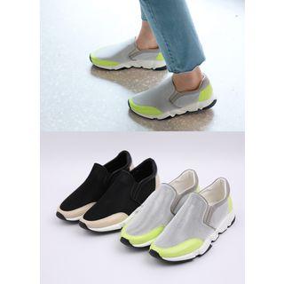 Color-block Mesh Sneakers