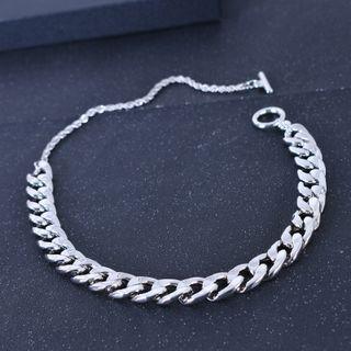 Asymmetrical Alloy Necklace Silver - One Size