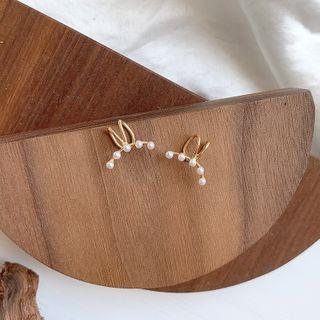 Faux Pearl Ear Cuff 1 Pair - Am1245 - As Shown In Figure - One Size