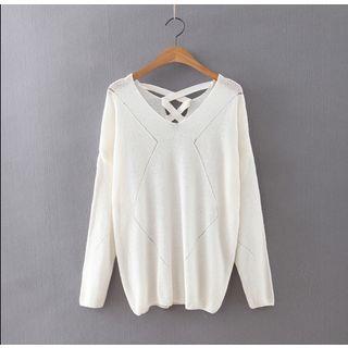 Cross Back Knit Pullover