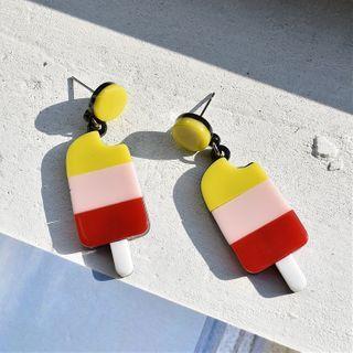 Popsicle Earring 1 Pair - S925 Silver - One Size