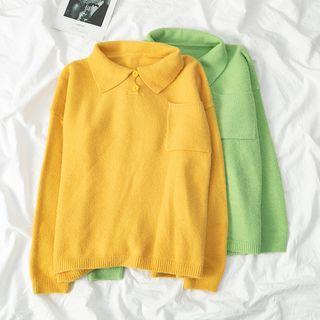 Long Sleeve Pocket Polo Top