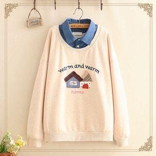 House Patch Inset Sweatshirt