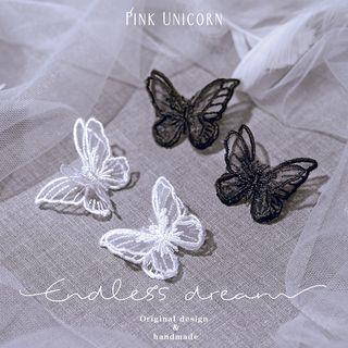 Embroidered Butterfly Earring