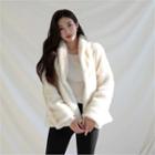 Shawl-collar Faux-fur Jacket