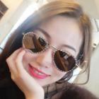 Rhinestone Aviator Sunglasses