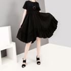 Panel Ruffle T Shirt Dress