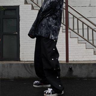 Buttoned Straight-fit Pants