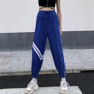 Contrast Panel Harem Pants