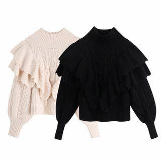 Ruffled Tiered Sweater