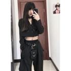 Plain Cropped Blazer / Pants / Belt Bag