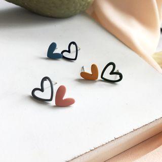Heart Asymmetrical Alloy Earring