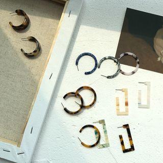 Acrylic Geometric Hoop Earring (various Designs)
