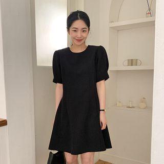 Puff-sleeve Flare Dress